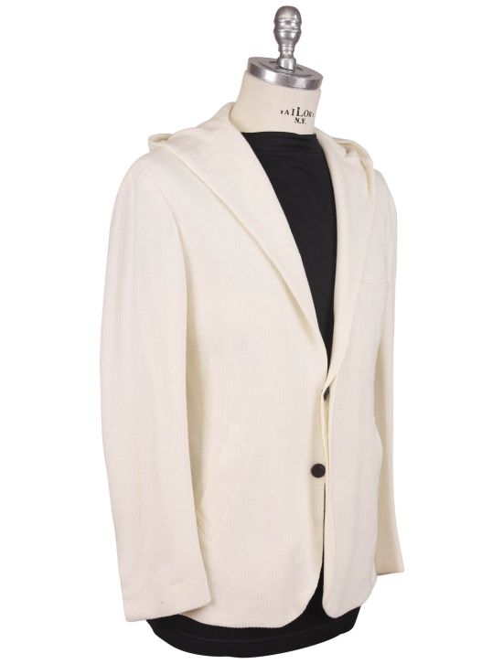 KNT Kiton Knt White Wool Cotton Suit White 001