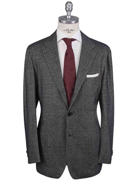 KNT Kiton Knt Gray Cashmere Silk Suit Gray 000