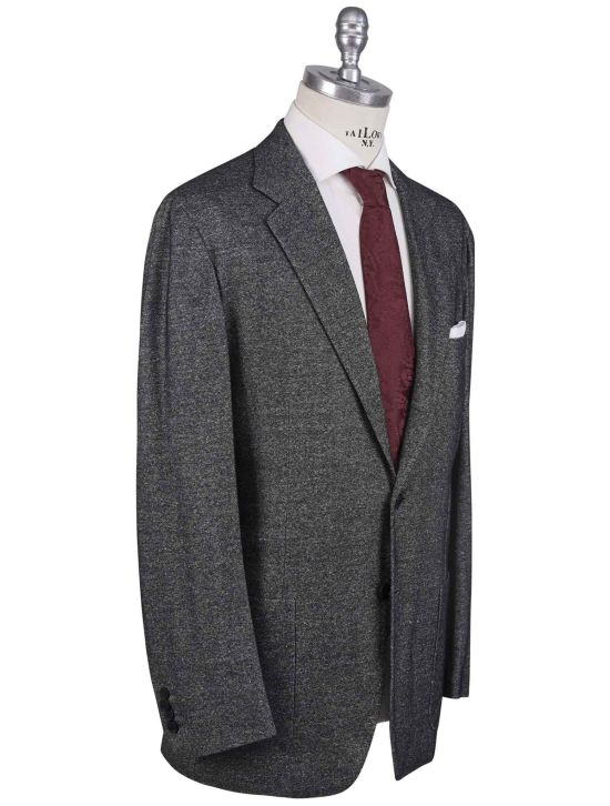 KNT Kiton Knt Gray Cashmere Silk Suit Gray 001