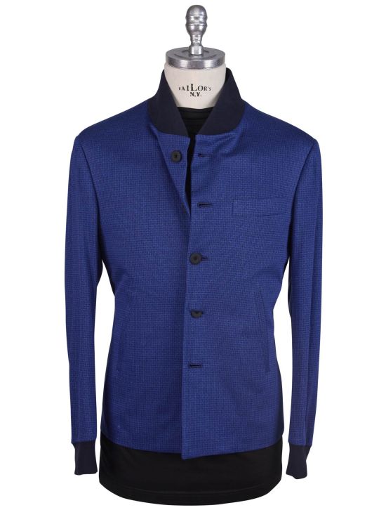 KNT Kiton Knt Blue Cotton Suit Blue 000