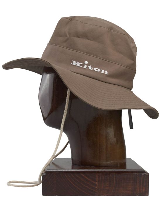 Kiton Kiton Brown Cotton Pl Hat Brown 001