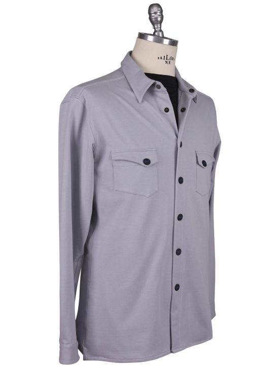 Kiton Kiton Knt Gray Cotton Ea Overshirt Gray 001