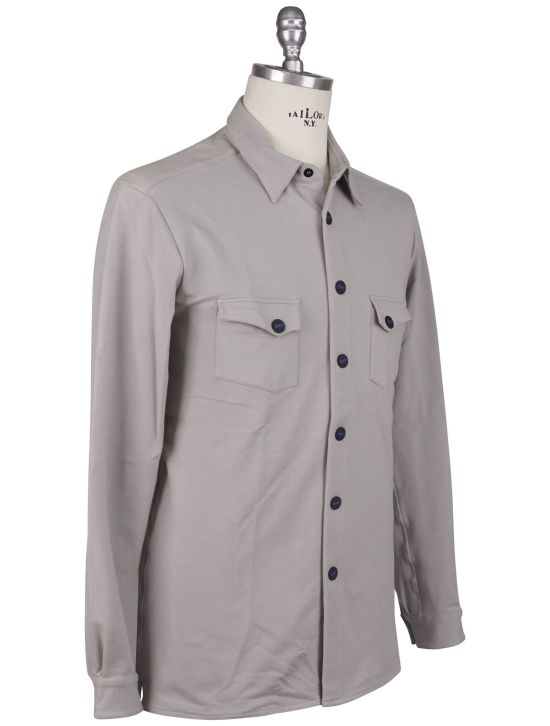 Kiton Kiton Knt Gray Cotton EA Coat Gray 000