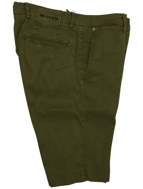 Kiton Kiton Green Linen Cotton Ea Short Pants Green 000