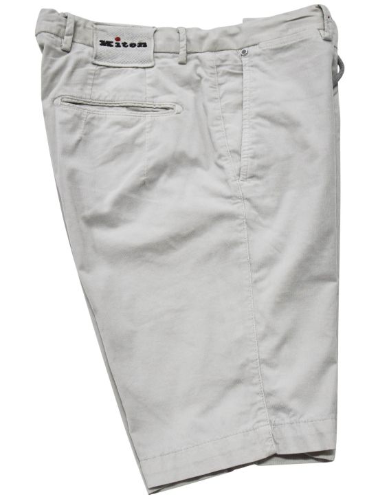 Kiton Kiton Gray Cotton Silk Ea Short Pants Gray 000