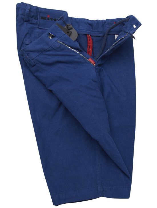 Kiton Kiton Blue Cotton Silk Ea Velvet Short Pants Blue 001