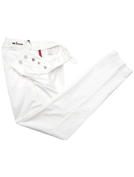 Kiton Kiton White Cotton Ea Pants White 001