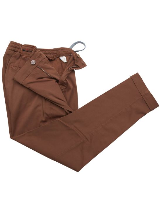 Kiton Kiton Brown Cotton Silk Ea Pants Brown 001