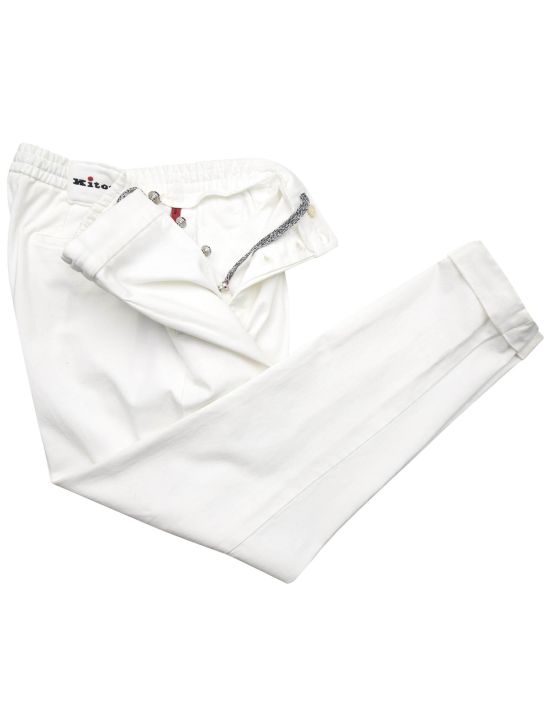 Kiton Kiton White Lyocell Cotton Ea Pants White 001