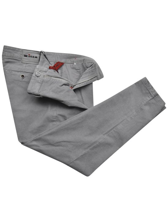 Kiton Kiton Gray Cotton Ea Velvet Pants Gray 001