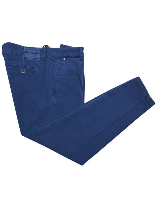 Kiton Kiton Blue Cotton Wool Ea Velvet Pants Blue 000