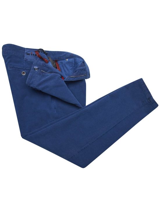Kiton Kiton Blue Cotton Wool Ea Velvet Pants Blue 001