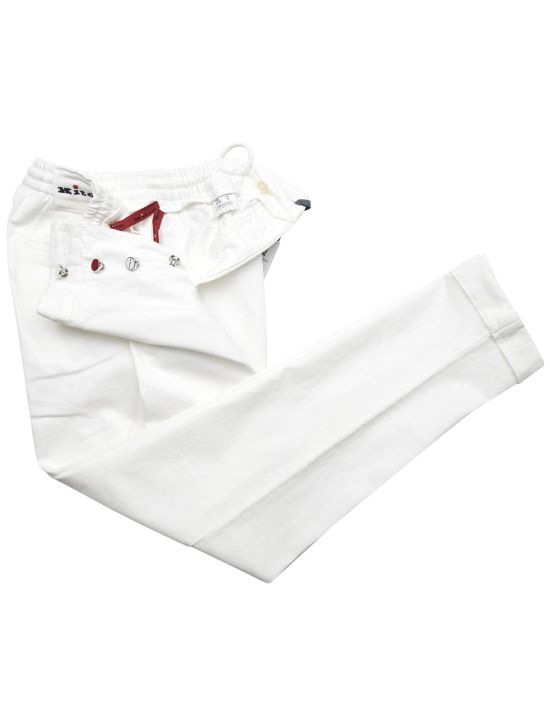 Kiton Kiton White Ly Cotton Ea Pants White 001