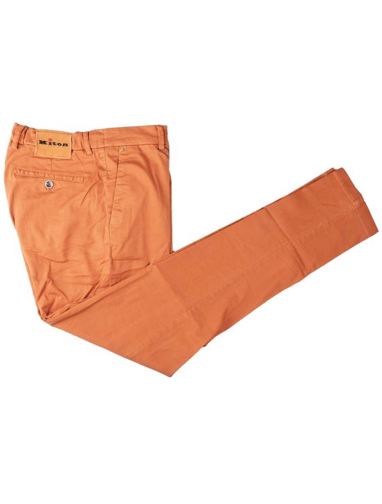 Kiton Kiton Orange Cotton Ea Pants Orange 000