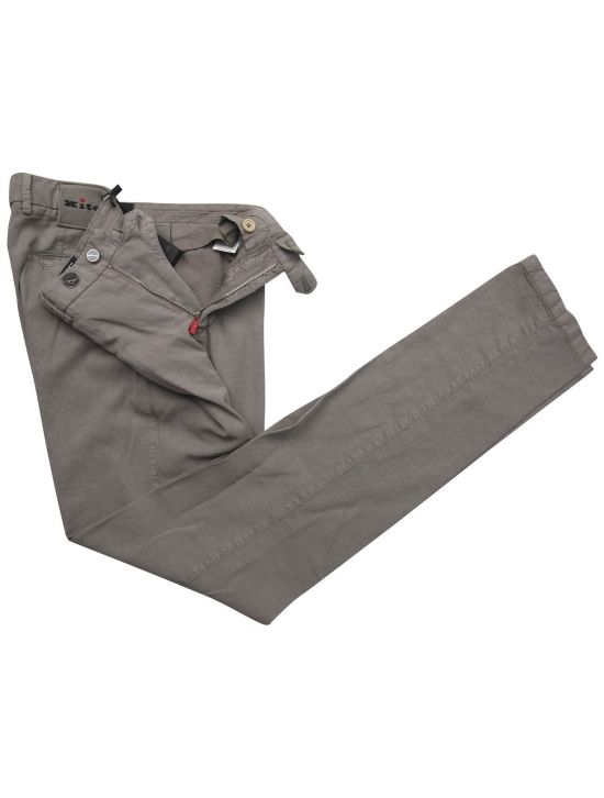 Kiton Kiton Gray Ly Linen Cotton Pants Gray 001