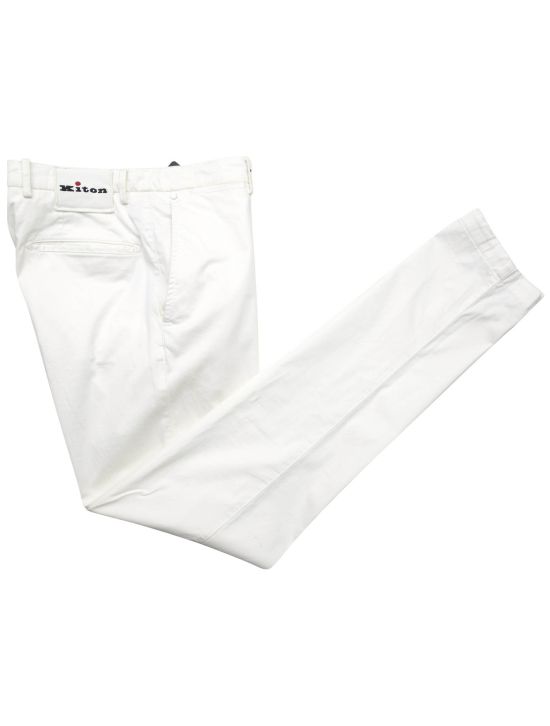 Kiton Kiton White Cotton Ea Pants White 000