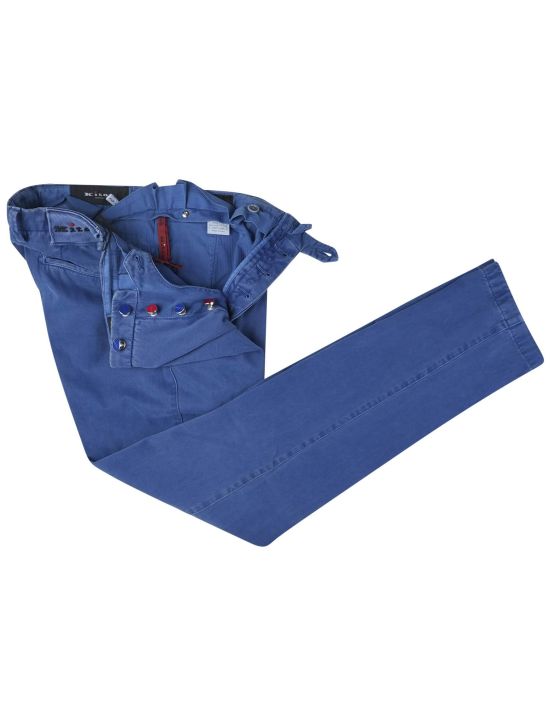 Kiton Kiton Blue Cotton Cashmere Pants Blue 001