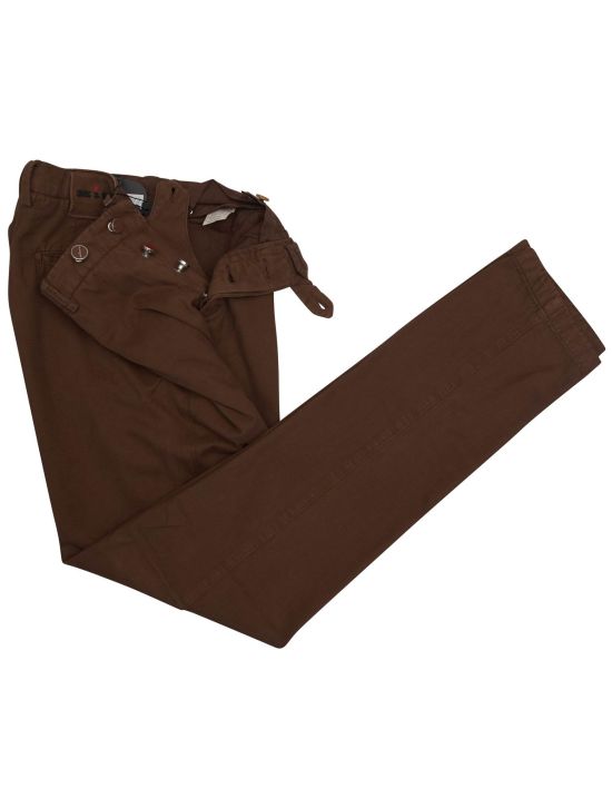 Kiton Kiton Brown Cotton Cashmere Pants Brown 001