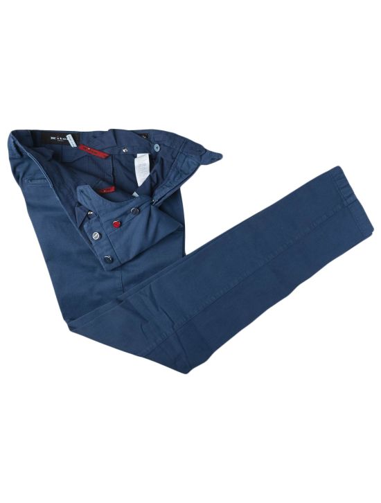 Kiton Kiton Blue Cotton Cashmere Ea Pants Blue 001