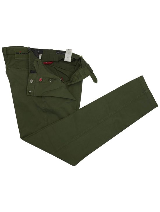 Kiton Kiton Green Cotton Cashmere Ea Pants Green 001