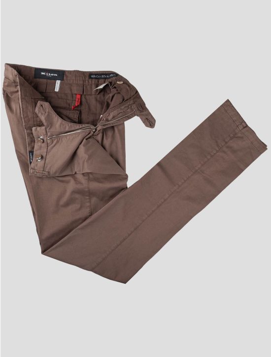 Kiton Kiton Brown Cotton Silk Ea Pants Brown 001