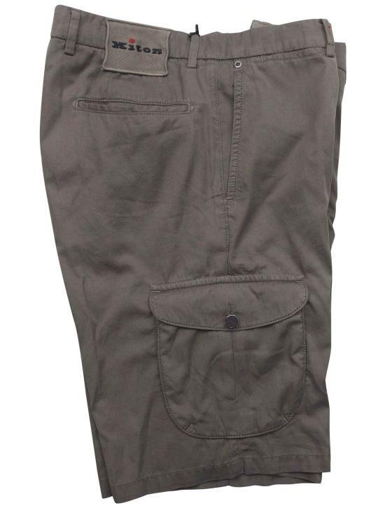 Kiton Kiton Gray Cotton Cashmere Silk Short Pants Gray 000