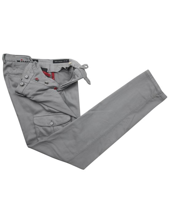 Kiton Kiton Gray Cotton Ea Cargo Pants Gray 001