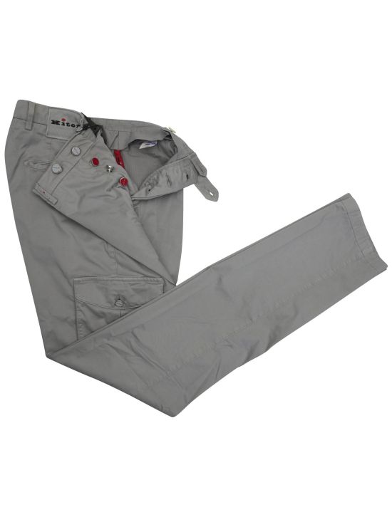 Kiton Kiton Gray Cotton Silk Linen Ea Pants Gray 001