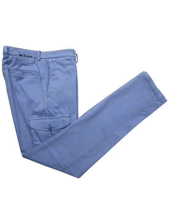 Kiton Kiton Light Blue Cotton Ea Cargo Pants Light Blue 000