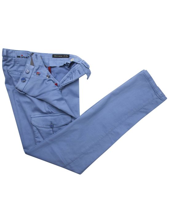 Kiton Kiton Light Blue Cotton Ea Cargo Pants Light Blue 001