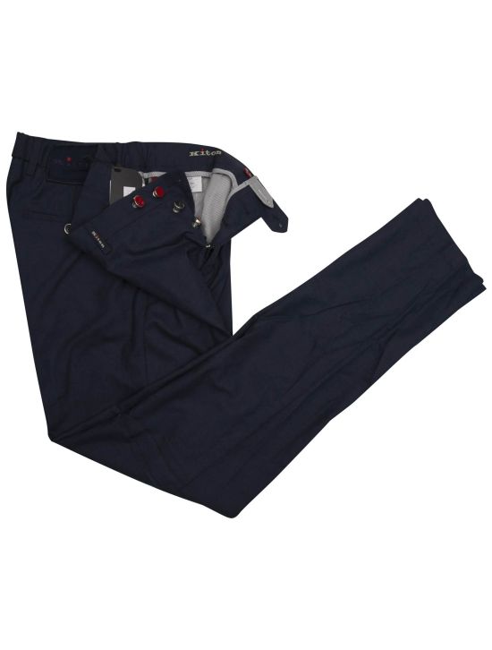 Kiton Kiton Blue Cashmere Silk Pants Blue 001