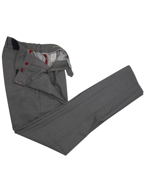 Kiton Kiton Blue Wool Pants Gray 001