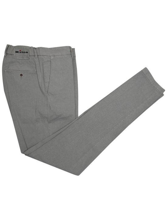 Kiton Kiton Gray Linen Cotton Ea Cargo Pants Gray 000