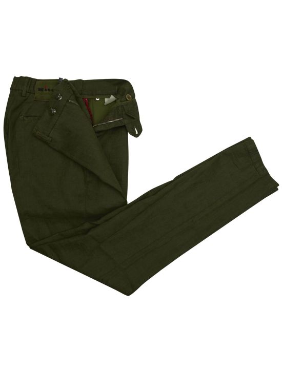 Kiton Kiton Green Linen Ea Pants Green 001