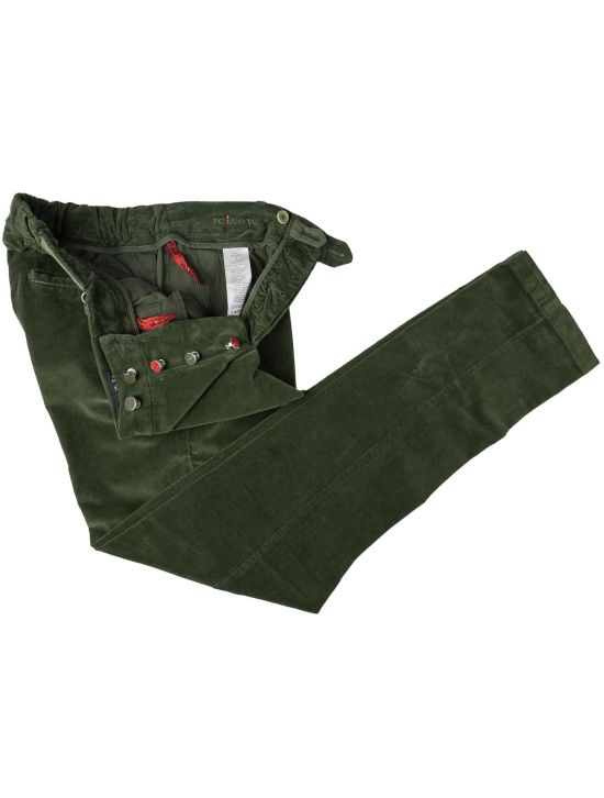 Kiton Kiton Green Cotton Ea Velvet Pants Green 001