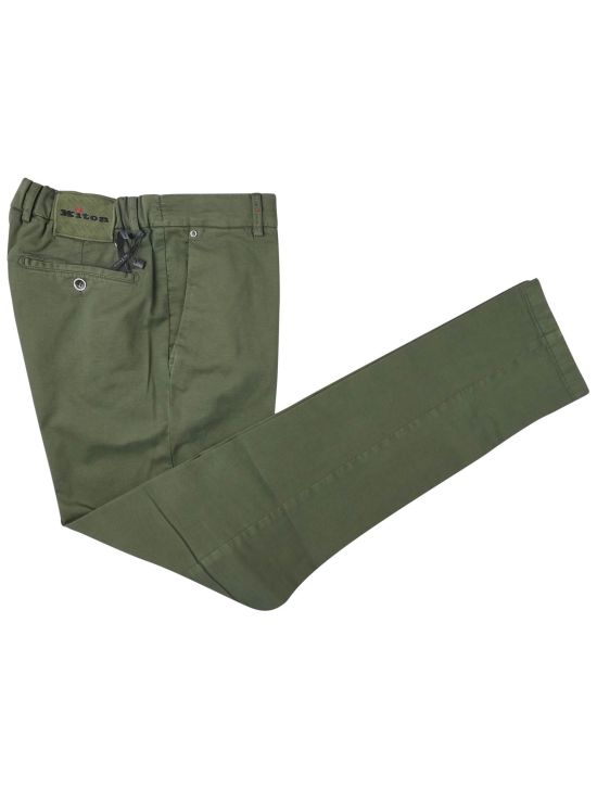 Kiton Kiton Green Cotton Cashmere Pants Green 000