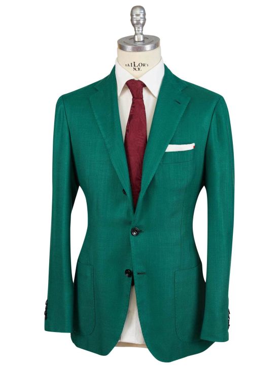 Kiton Kiton Green Silk Cashmere Blazer Green 000