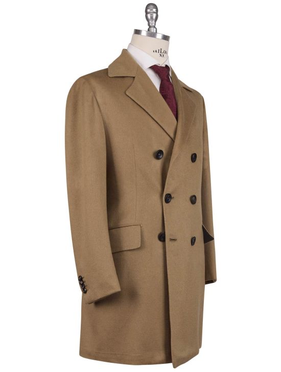 Kiton Kiton Beige Cashmere Double Breasted Overcoat Beige 001