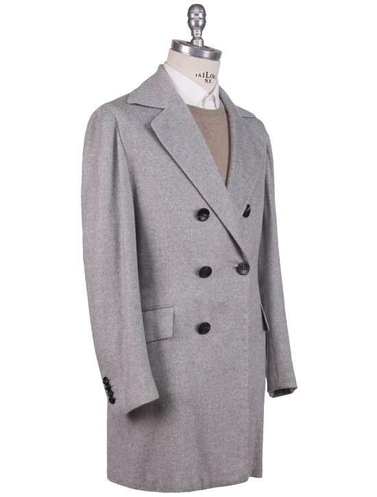 Kiton Kiton Gray Cashmere Vicuna Peru Overcoat Gray 001