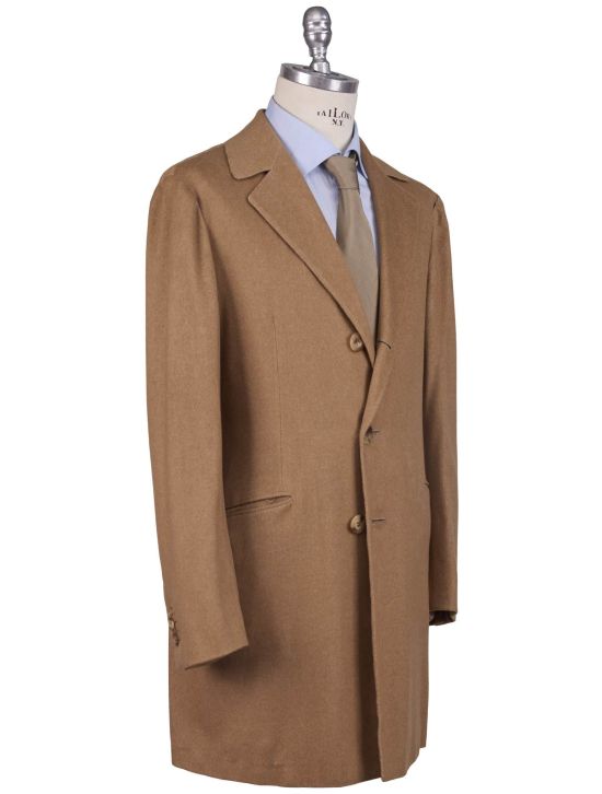 Kiton Kiton Brown Vicuna Peru Cashmere Silk Overcoat Brown 001