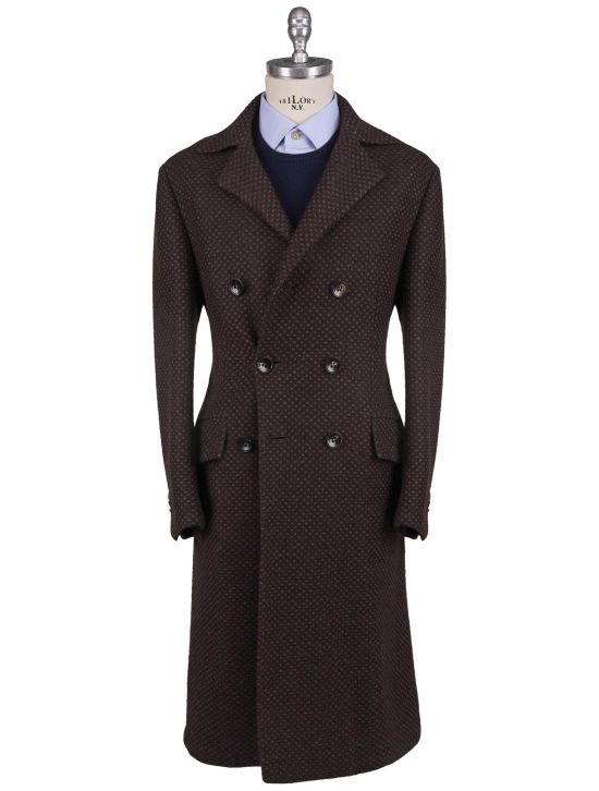 Kiton Kiton Brown Cashmere Double Breasted Overcoat Brown 000