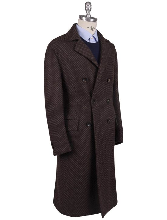 Kiton Kiton Brown Cashmere Double Breasted Overcoat Brown 001
