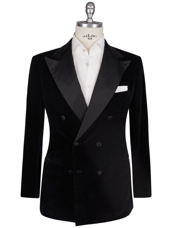 Kiton Kiton Gray Cashmere Silk Linen Double breasted Tuxedo Blazer Gray 000