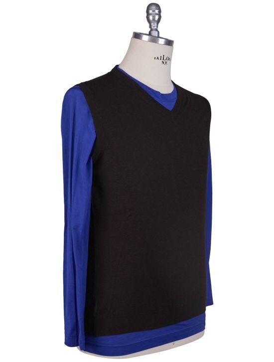 Kiton Kiton Brown Cashmere Silk Sweater Gilet Brown 001