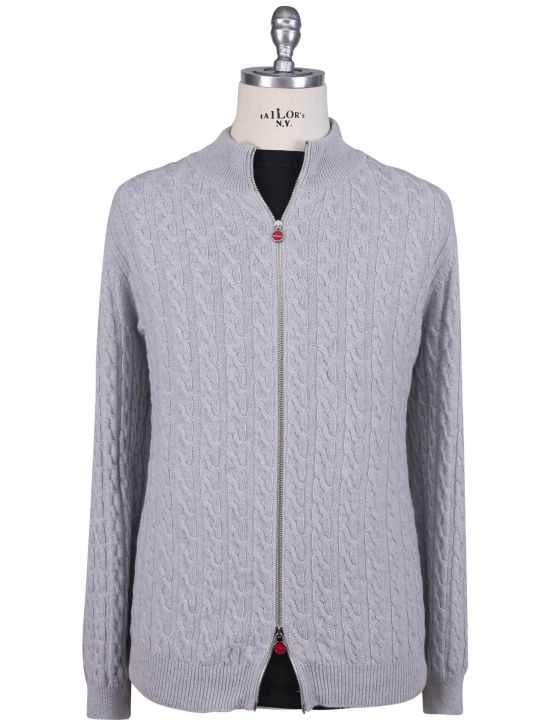 Kiton Kiton Gray Cashmere Sweater Full Zip Gray 000