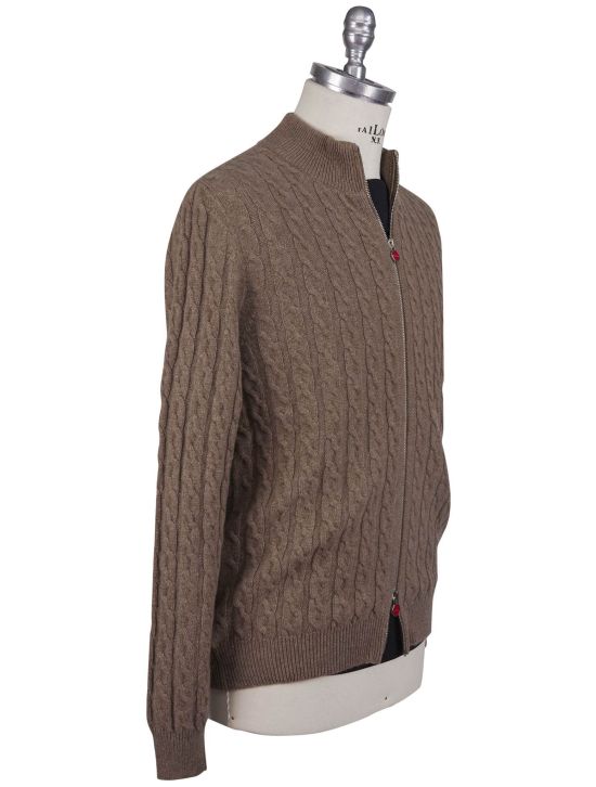 Kiton Kiton Brown Cashmere Sweater Full Zip Brown 001