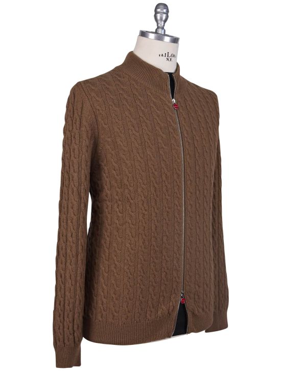 Kiton Kton Brown Cashemre Sweater Full Zip Brown 001