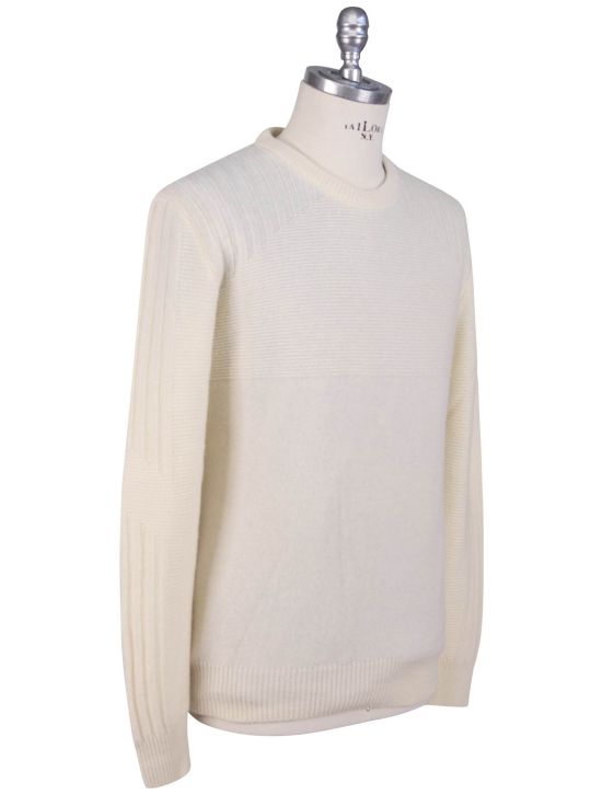 Kiton Kiton White Cashmere Sweater Crewneck White 001