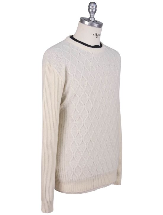 Kiton Kiton White Cashmere Sweater Crewneck White 001