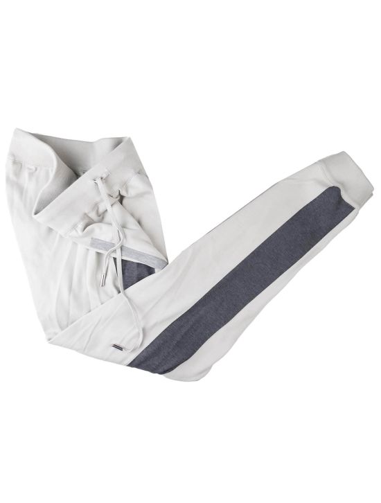 Kiton Kiton Grey Beige Cotton Pants Gray / Beige 001